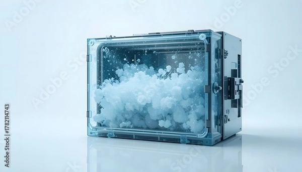 Obraz Cryogenic Storage Container for Biobanking on White Background. biobanking