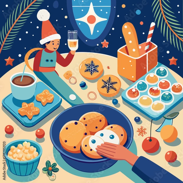 Obraz Baking Cookies for the Holidays