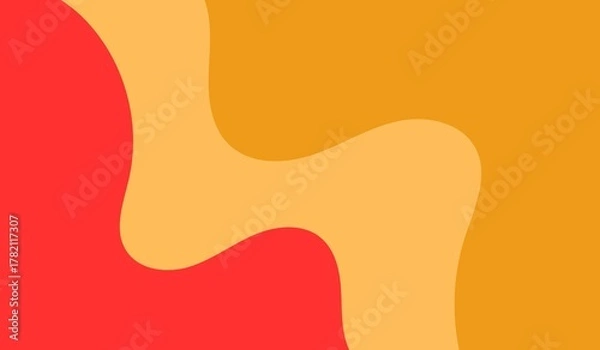 Fototapeta Dynamic abstract background with flowing shapes and a warm, vibrant color palette perfect for a modern design or creative project