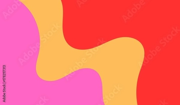 Fototapeta Vibrant groovy background with retro vibes in pink, orange, and red for creative projects and nostalgic designs, bringing a touch of vintage charm.