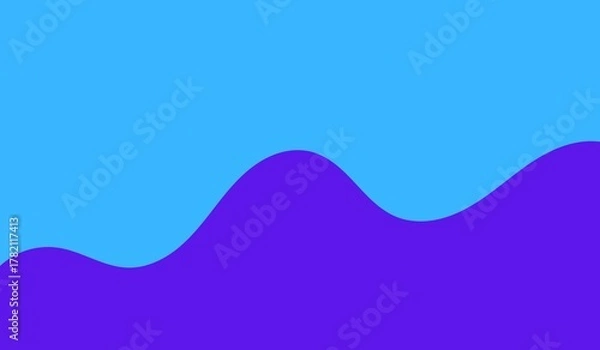 Fototapeta Vibrant abstract waves of electric blue and deep purple create a dynamic, modern background for creative projects and design.