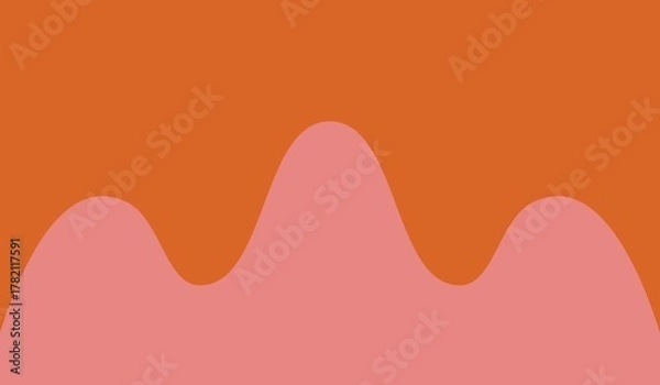 Fototapeta Vibrant abstract wave pattern in warm orange and soft pink colors, perfect for modern design backgrounds and creative projects.