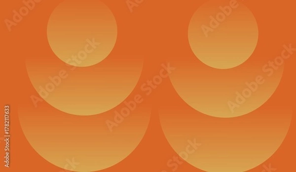 Fototapeta Vibrant abstract gradient background with smooth flowing curves in warm orange and yellow tones, perfect for modern design projects and digital media.