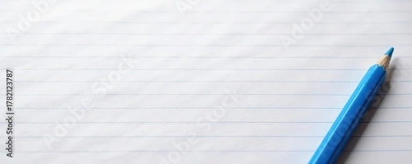 Fototapeta Blank gridded notebook paper, ready for notes or sketching , journal, sheet