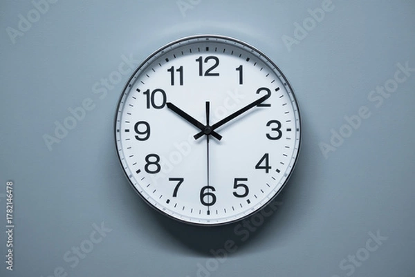 Fototapeta A round office clock.