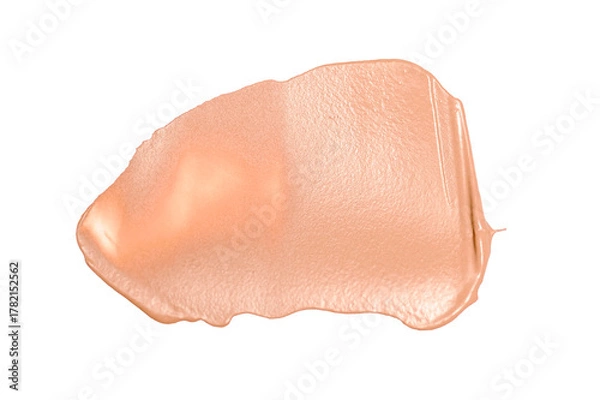 Fototapeta Liquid foundation cream texture swatch for beauty and cosmetic transparent makeup concept, background product
