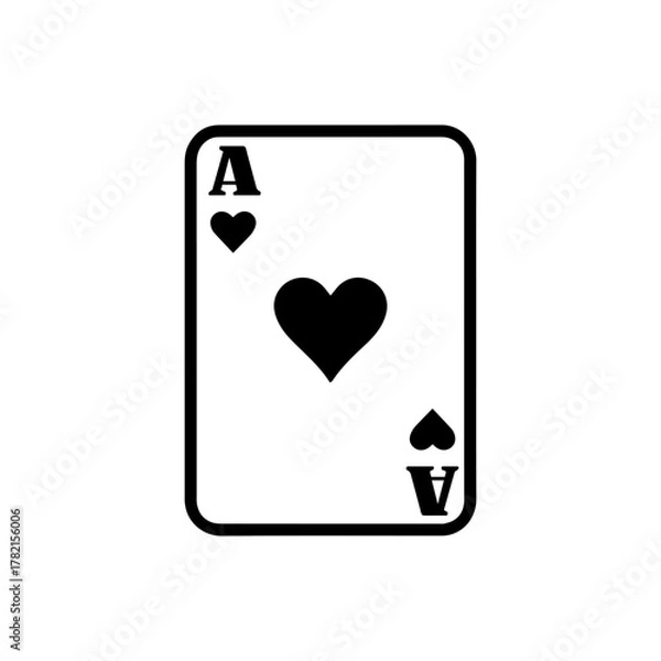 Fototapeta simple design, vectors ace love card