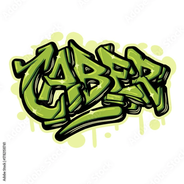 Obraz Caber graffiti lettering typography art illustration