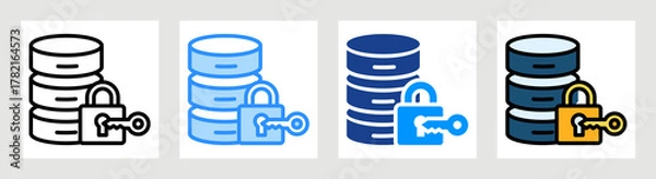 Obraz Data Access Icon Collection Set Multiple Style