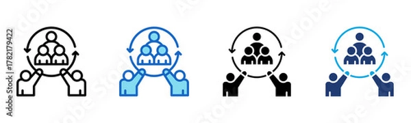 Fototapeta Participation Icon Multi Style Vector Illustration