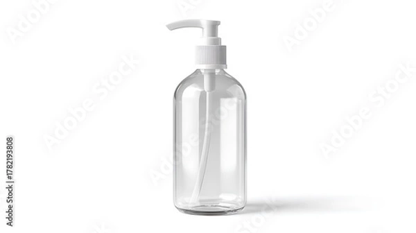 Obraz hand sanitizer pump bottle isolated on white background 