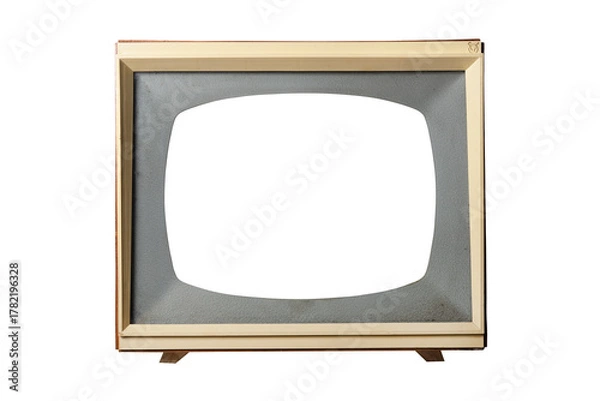 Fototapeta Old tv on isolated. Retro technology concept. Blank screen for text.