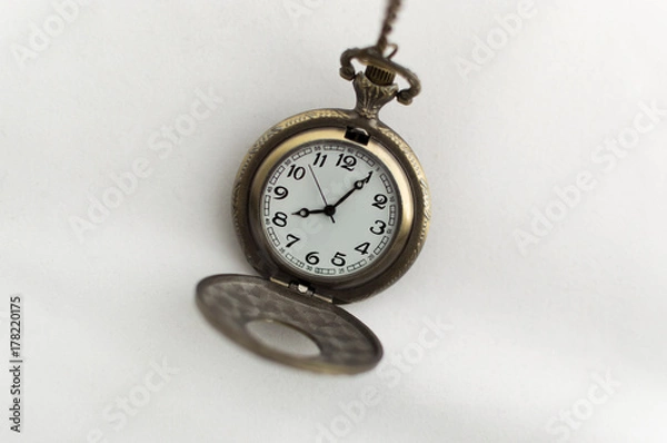 Obraz pocket watch on white background	 old