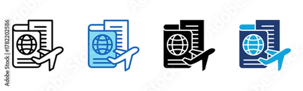 Fototapeta Visa Icon Multi Style Vector Illustration