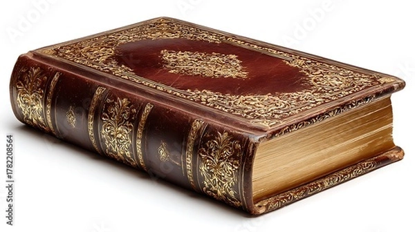 Obraz Islamic Holi Quran book isolated on white background 