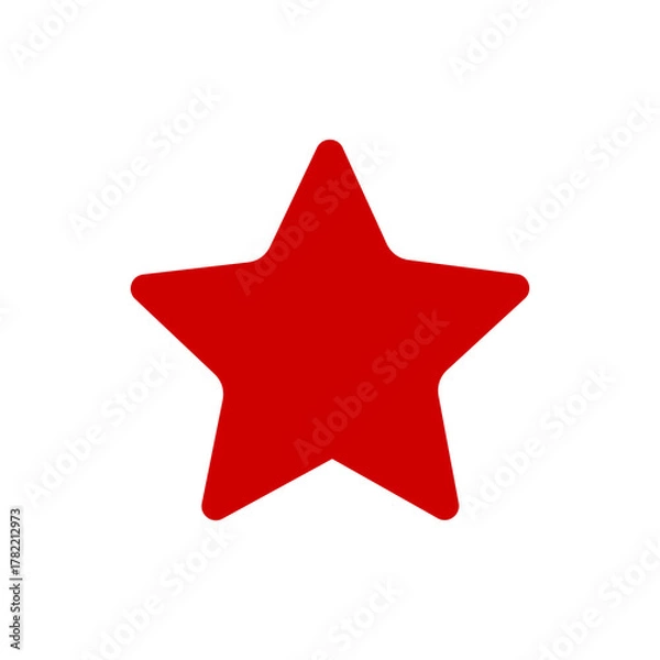 Fototapeta Vector image of game UI icon template asset transparent Star or Favorite button