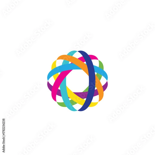 Obraz Network team community logo design