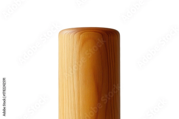 Obraz Wooden baseball bat: A close-up shot of a baseball bat in natural wood, showcasing its polished surface and the grain patterns of the wood. 