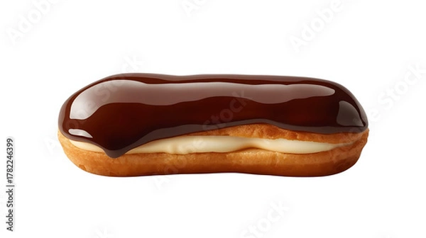 Obraz Chocolate éclair with glossy glaze.