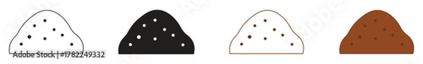 Fototapeta Mound icon symbol collection on white background. Vector illustration.