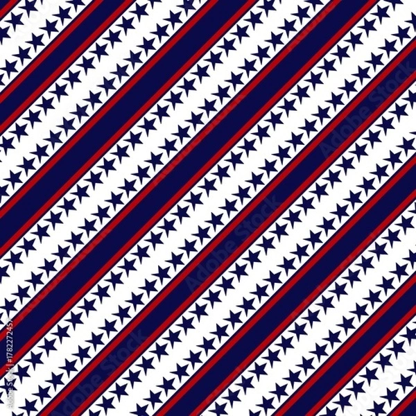 Fototapeta American  ethnic tribal-inspired pattern that incorporates the colors and symbolism of the American flag. The ethnic blends cultural artistry with ethnic pride, creating a look that is both striking 