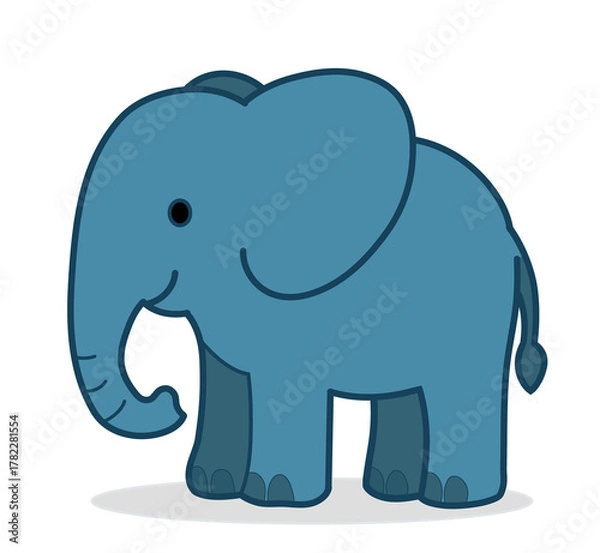 Obraz elephant cartoon illustration