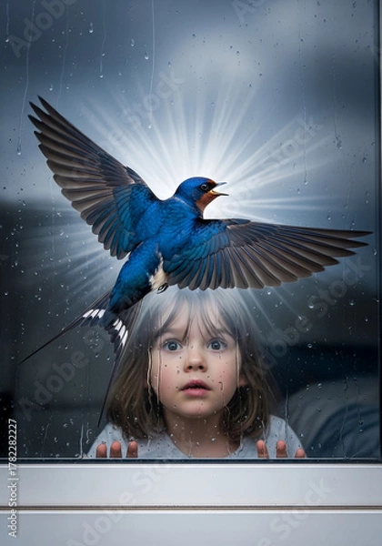 Fototapeta The swallow warns the child of danger and returns years later to reveal devotion.