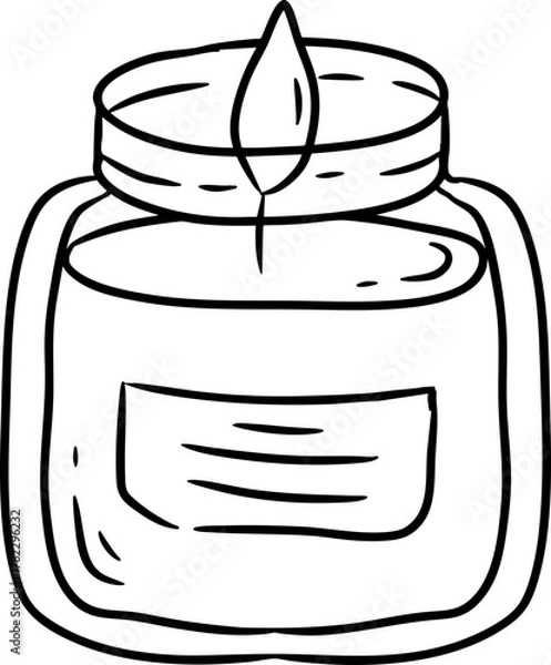 Obraz Hand Drawn Scented Candle