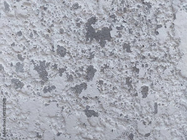 Fototapeta Capture the distressed charm with this peeling white painted wall texture for authentic designs