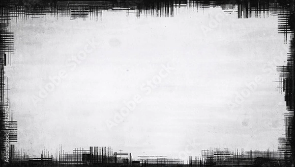 Obraz Grunge halftone black and white line texture backdrop, suitable for editorial use