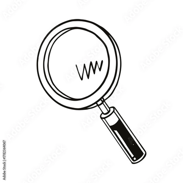 Fototapeta vector magnifying glass icon