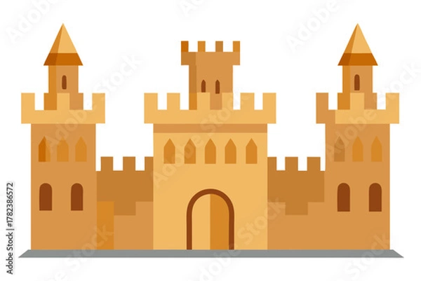 Fototapeta medieval castle vector illustration