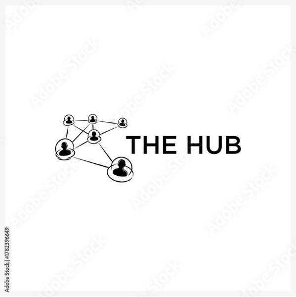 Obraz The Hub - A Conceptual Network of People and Connections