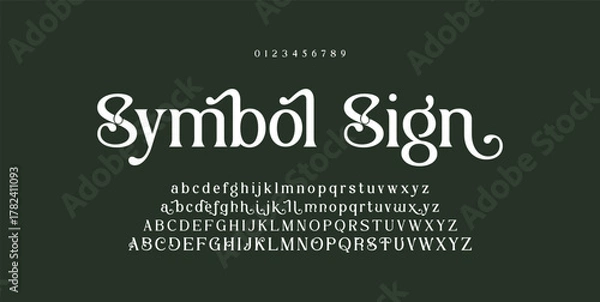 Obraz Classic alphabet letters classic font. Classic Modern Serif Lettering Minimal Fashion Designs. Typography decoration fonts for branding, wedding, invitations, logos. vector illustration