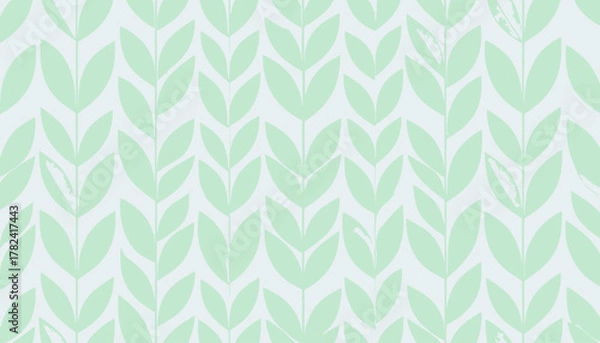 Fototapeta Abstract Mint Green Leaf Pattern Background.