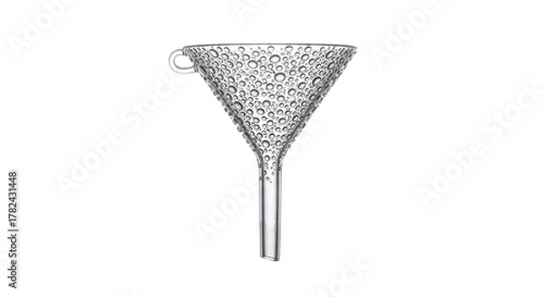 Fototapeta Glass Funnel with Bubble Texture laboratory science isolated on a transparent background