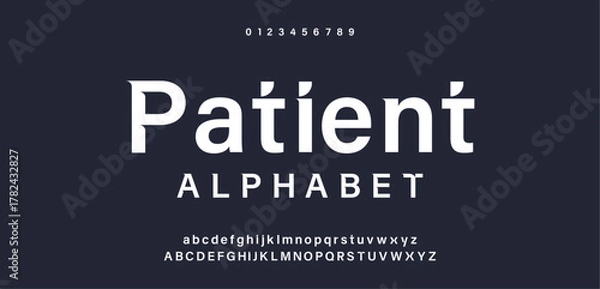 Obraz Abstract technology space font and alphabet. techno and fashion fonts designs. Typography digital sci-fi movie concept. vector illustration