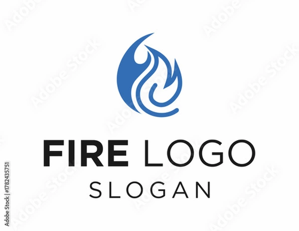 Obraz Logo design about Fire on a white background. created using the CorelDraw application.