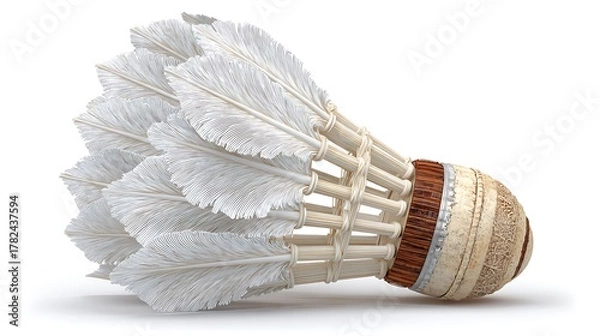Obraz badminton shuttlecock isolated on white background