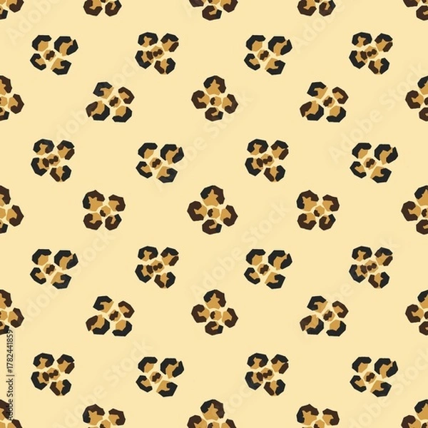Fototapeta Minimal Leopard Print Seamless Pattern Modern Animal Skin Design