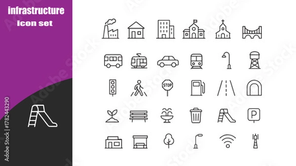 Fototapeta infrastructure icons