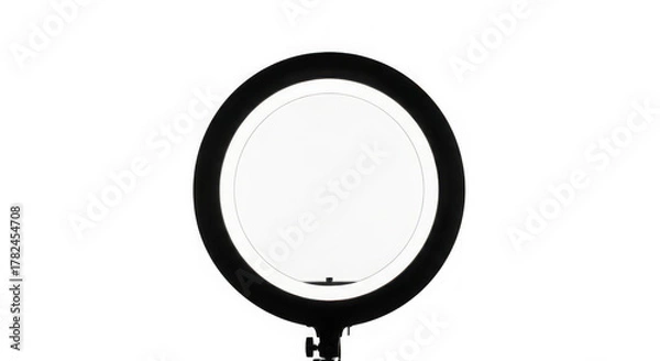 Fototapeta Illuminated circular led ring light for professional photography