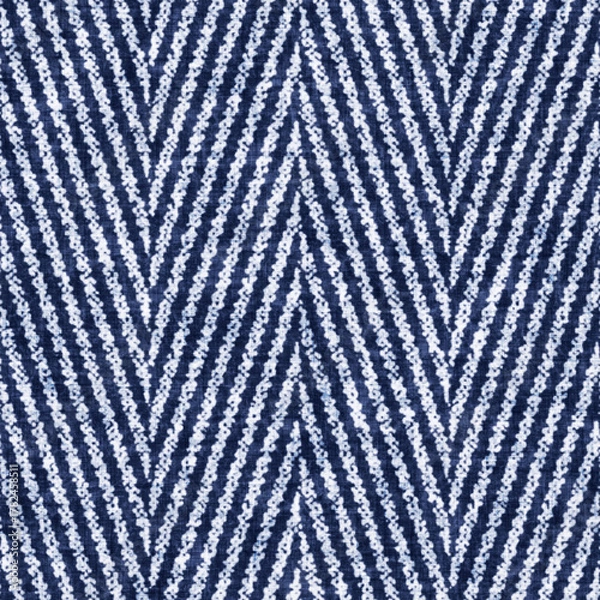 Obraz Indigo-Dyed Mottled Herringbone Pattern