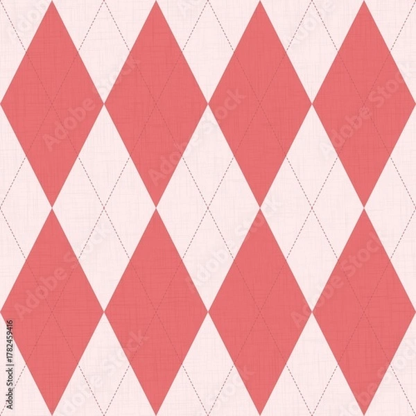 Obraz Minimal Pink Argyle Pattern with Fabric Texture