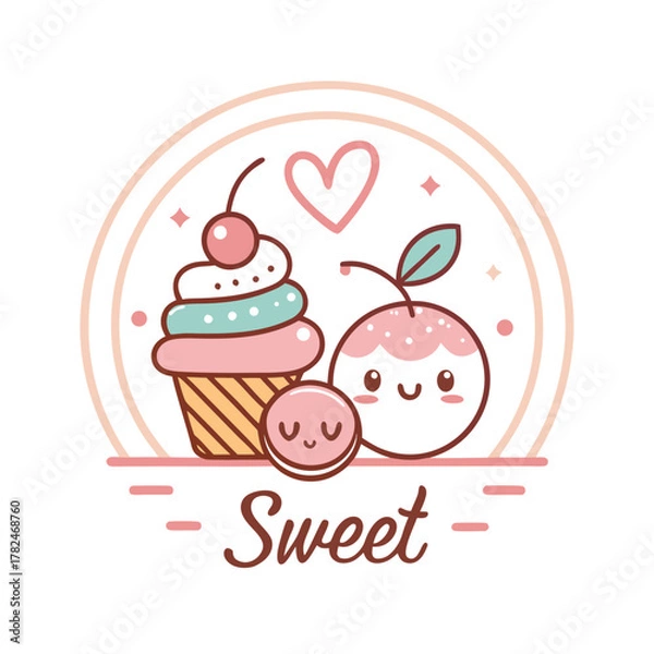 Fototapeta Donut, sweet confetti background. Sweet cake, donut confetti texture, seamless pattern. Colorful candy topping seamless background wallpaper. Vector illustration