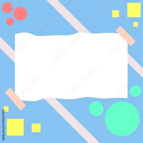 Fototapeta Memphis vector illustration of an abstract background