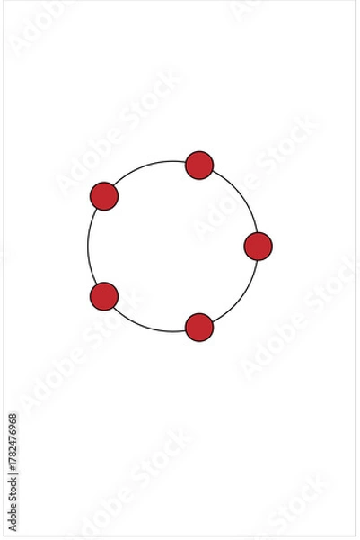 Obraz 3d model of molecule