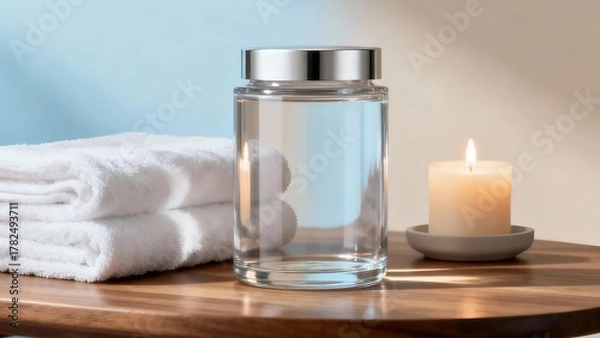 Obraz Modern minimalist Skincare Bottle Mockup