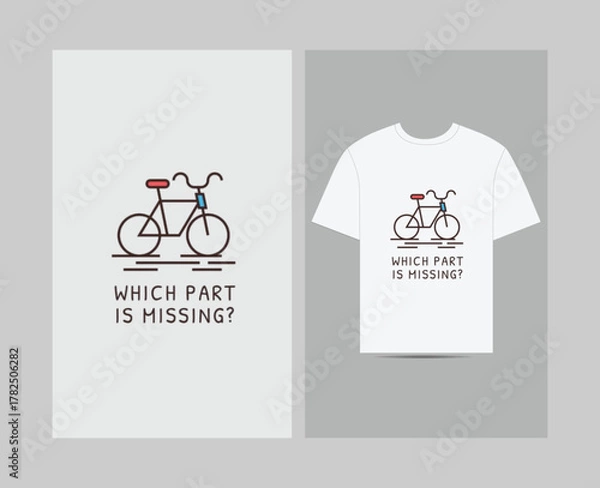Obraz Which part is missing T-Shirt Design template