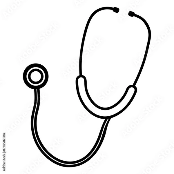 Fototapeta stethoscope isolated on white background